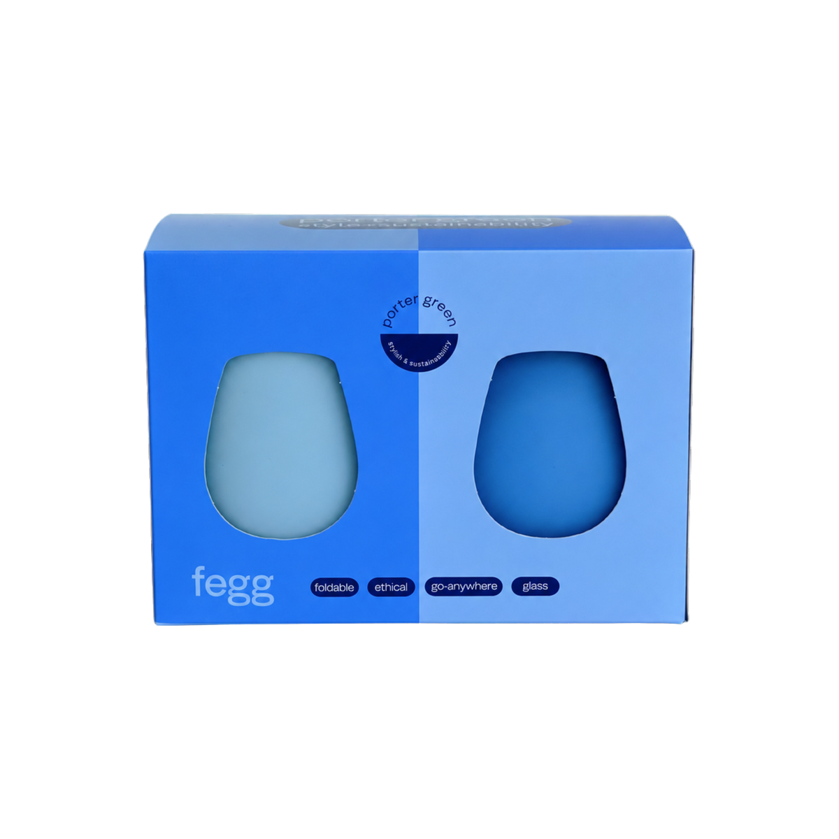 sky + kingfisher | fegg | silicone unbreakable glasses - porter green | style + sustainability