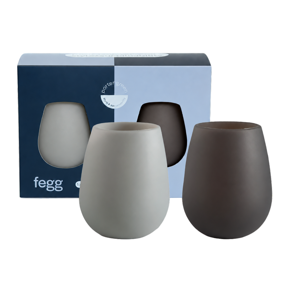 smoke + storm | fegg | silicone unbreakable glasses - porter green | style + sustainability