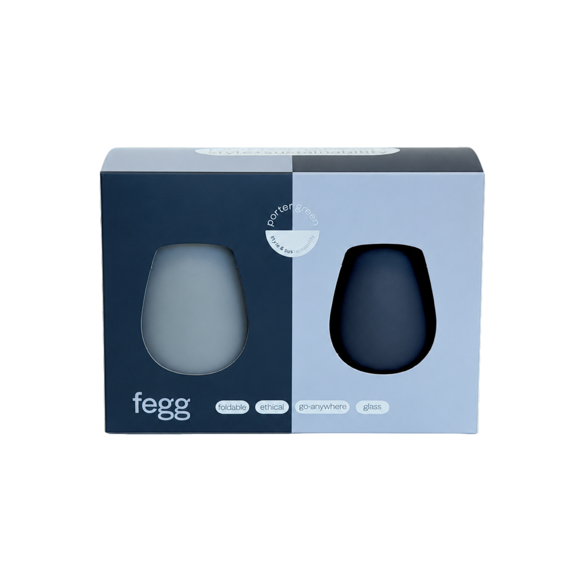 smoke + storm | fegg | silicone unbreakable glasses - porter green | style + sustainability