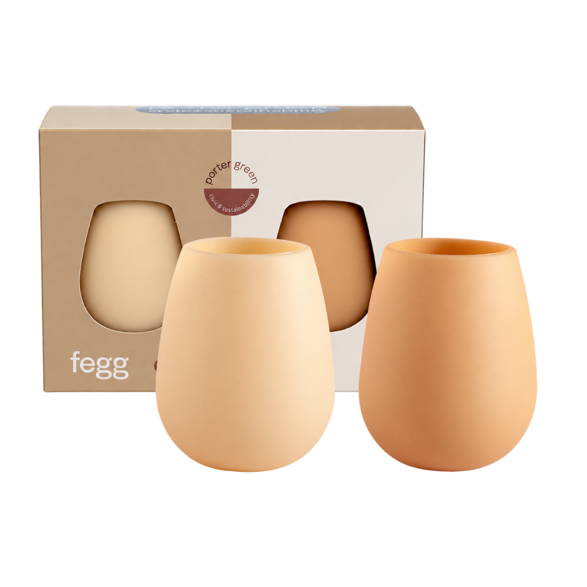 wheat + oat | fegg | silicone unbreakable glasses - porter green | style + sustainability