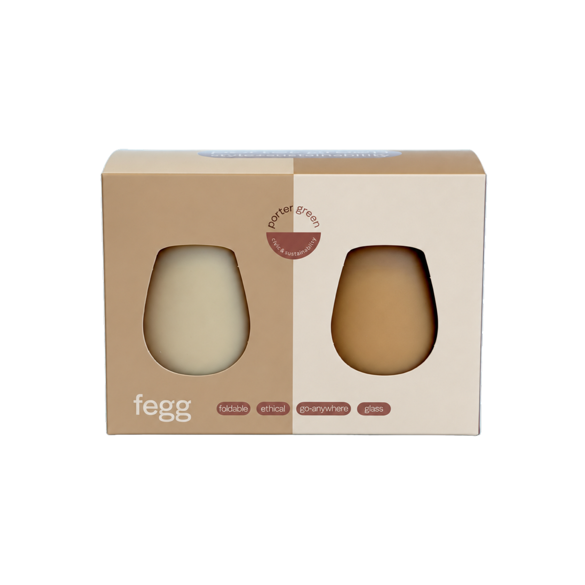 wheat + oat | fegg | silicone unbreakable glasses - porter green | style + sustainability