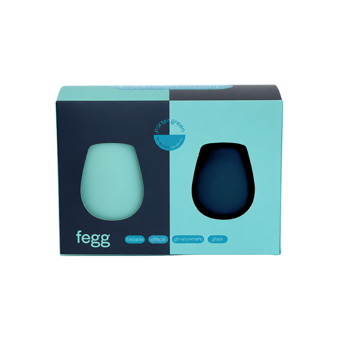mist + ink | fegg | silicone unbreakable glasses - porter green | style + sustainability