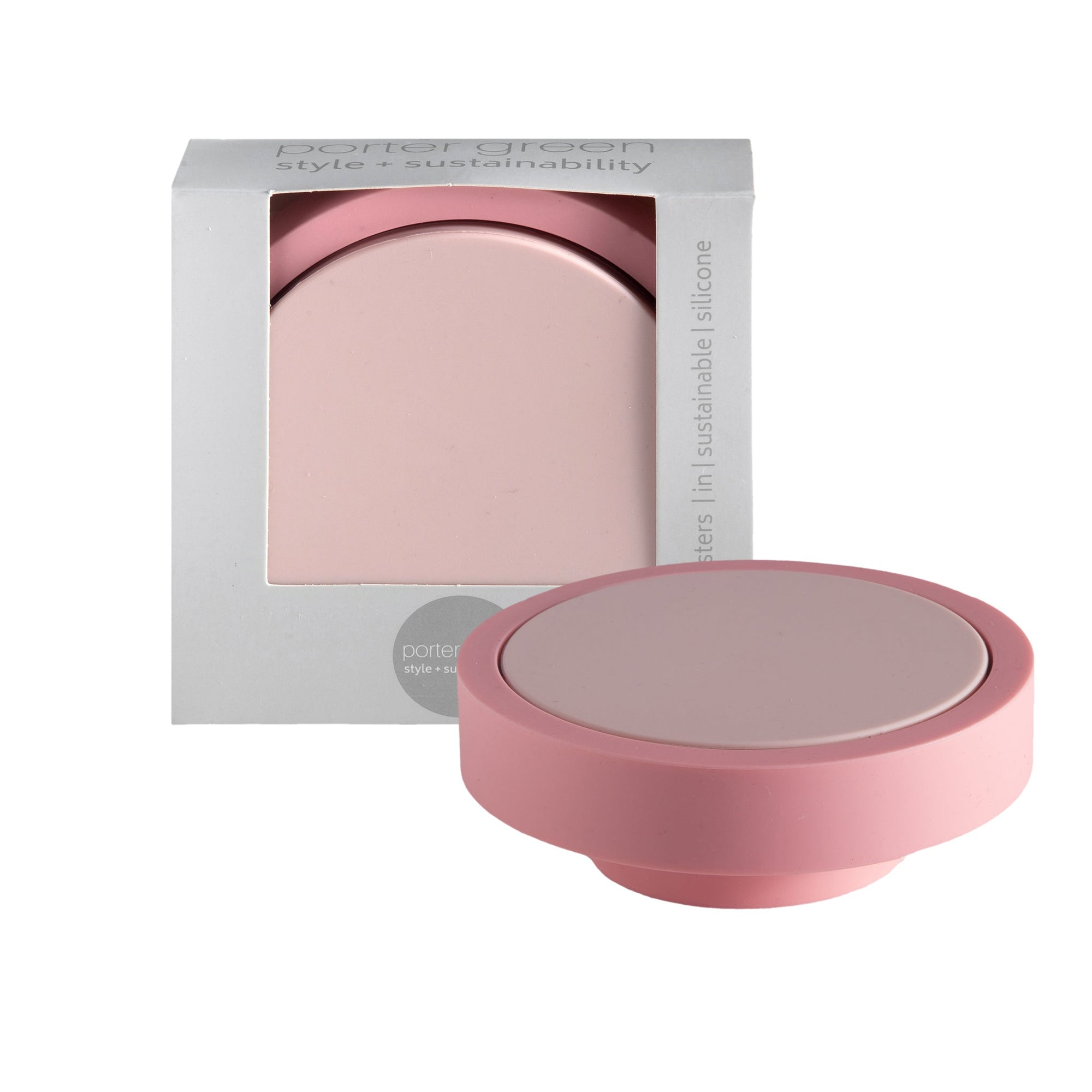flamingo + lotus | ciss | unbreakable silicone coasters - porter green | style + sustainability