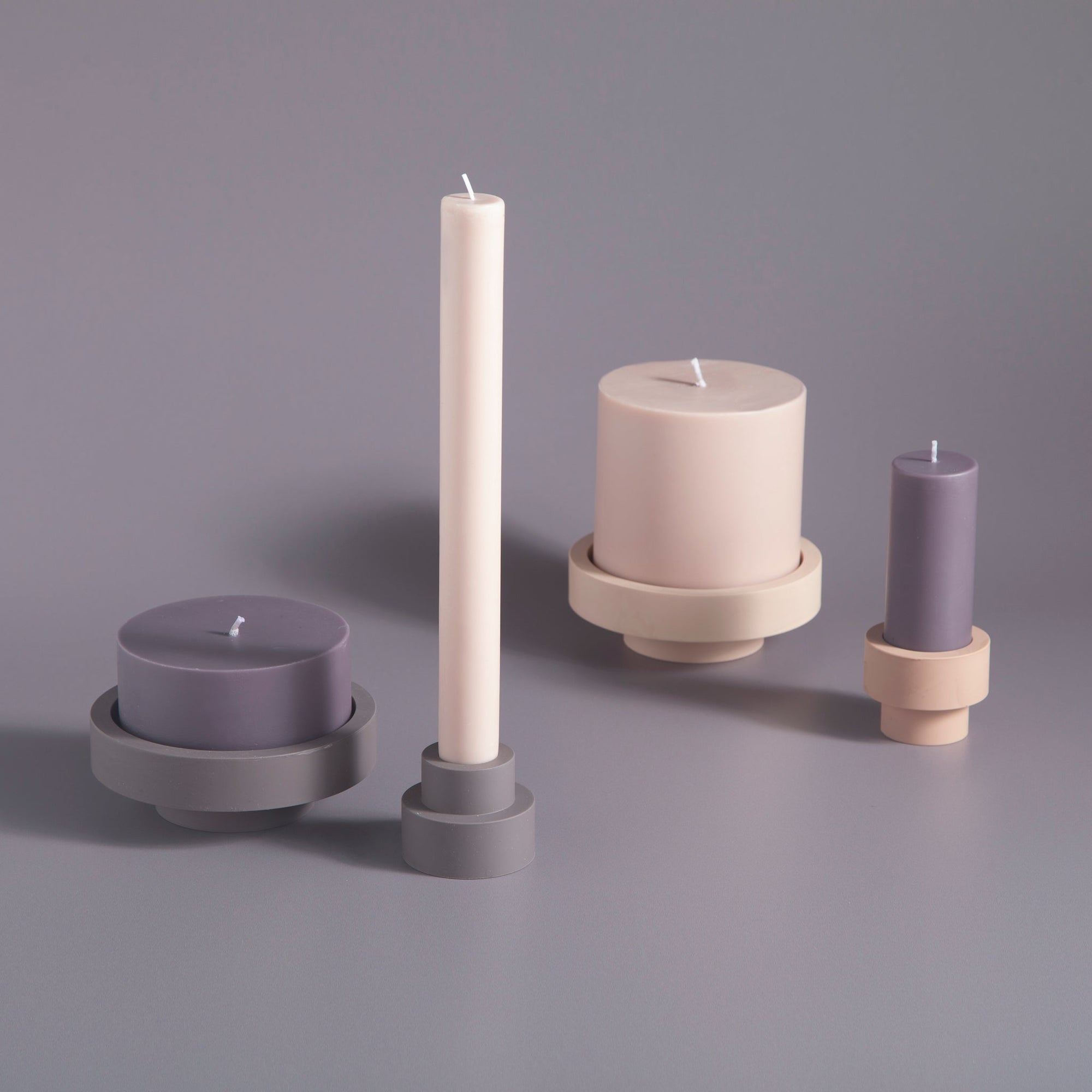 latte + donkey | escc small pillar candle | soy - blend unscented candles - porter green | style + sustainability