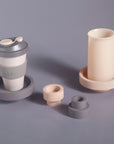 latte + donkey | urbb | biodegradable bamboo coffee cup - porter green | style + sustainability