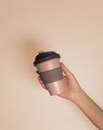 latte + donkey | urbb | biodegradable bamboo coffee cup - porter green | style + sustainability