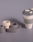 latte + donkey | urbb | biodegradable bamboo coffee cup - porter green | style + sustainability
