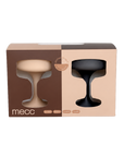 latte + donkey | mecc | unbreakable silicone cocktail coupes | porter green, coupe cocktail glass, coupe glass, coloured cocktail glasses, unbreakable cocktail glasses, cocktail glasses australia