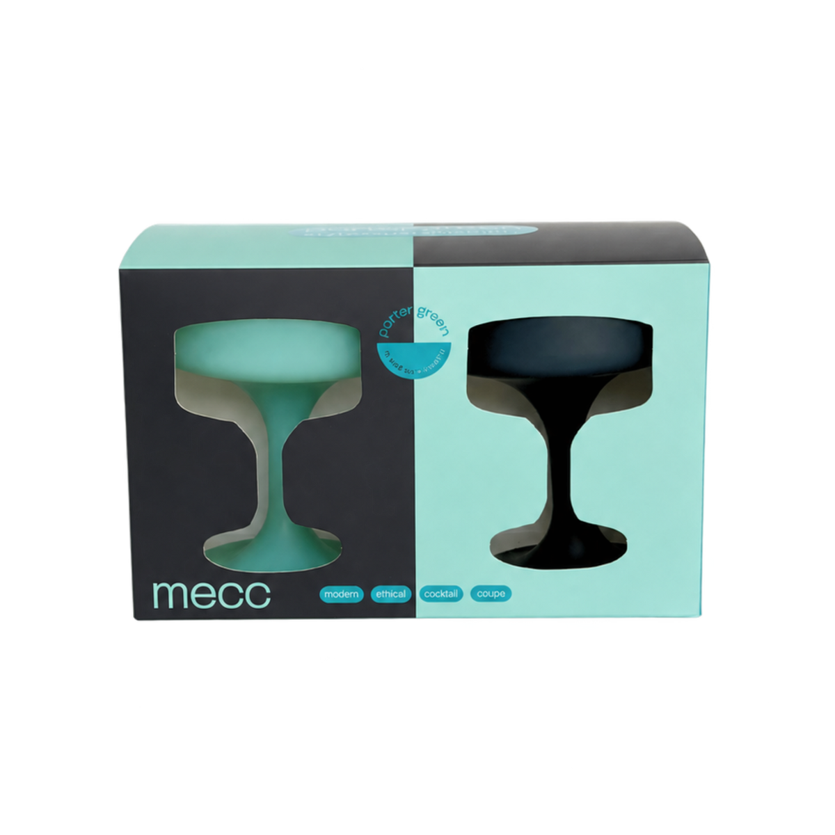 mist + ink | mecc | unbreakable silicone cocktail coupes | porter green, coupe cocktail glass, coupe glass, coloured cocktail glasses, unbreakable cocktail glasses, cocktail glasses australia