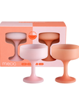 peach + petal | mecc | unbreakable silicone cocktail coupes | porter green, coupe cocktail glass, coupe glass, coloured cocktail glasses, unbreakable cocktail glasses, cocktail glasses australia