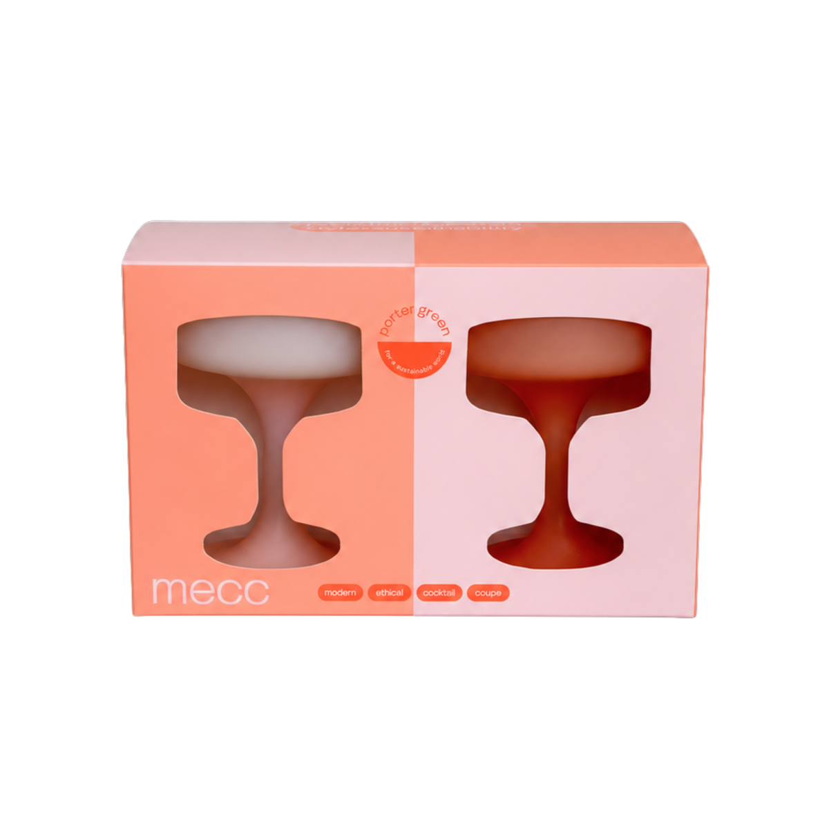 peach + petal | mecc | unbreakable silicone cocktail coupes | porter green, coupe cocktail glass, coupe glass, coloured cocktail glasses, unbreakable cocktail glasses, cocktail glasses australia