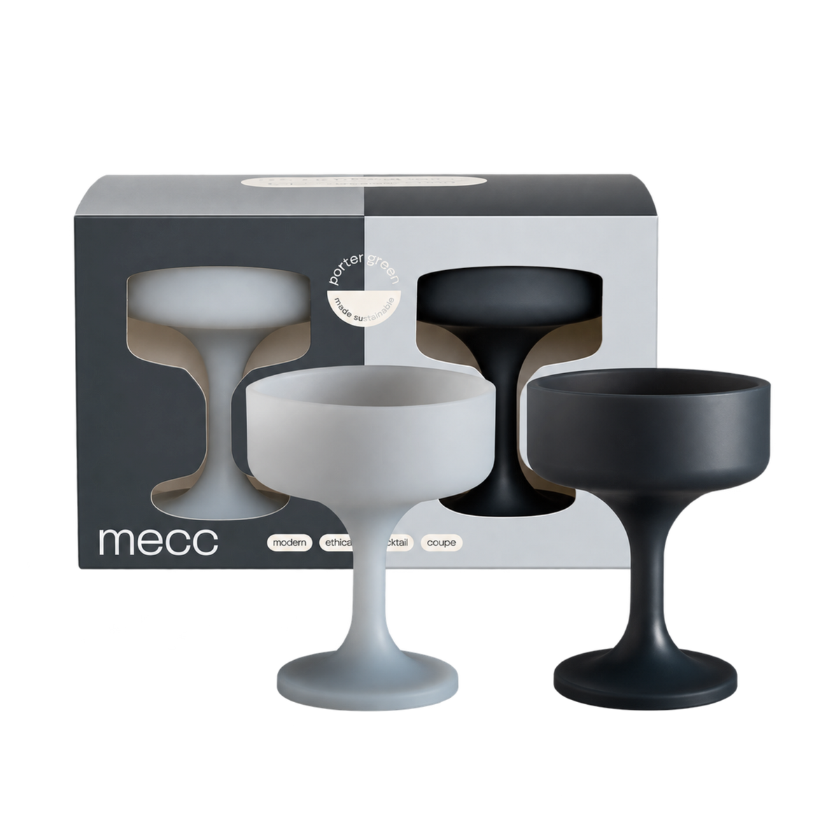 smoke + storm | mecc | unbreakable silicone cocktail coupes | porter green, coupe cocktail glass, coupe glass, coloured cocktail glasses, unbreakable cocktail glasses, cocktail glasses australia