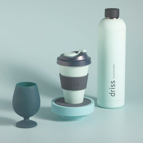 mist + ink | driss | insulated stainless steel water bottle - porter green | style + sustainability