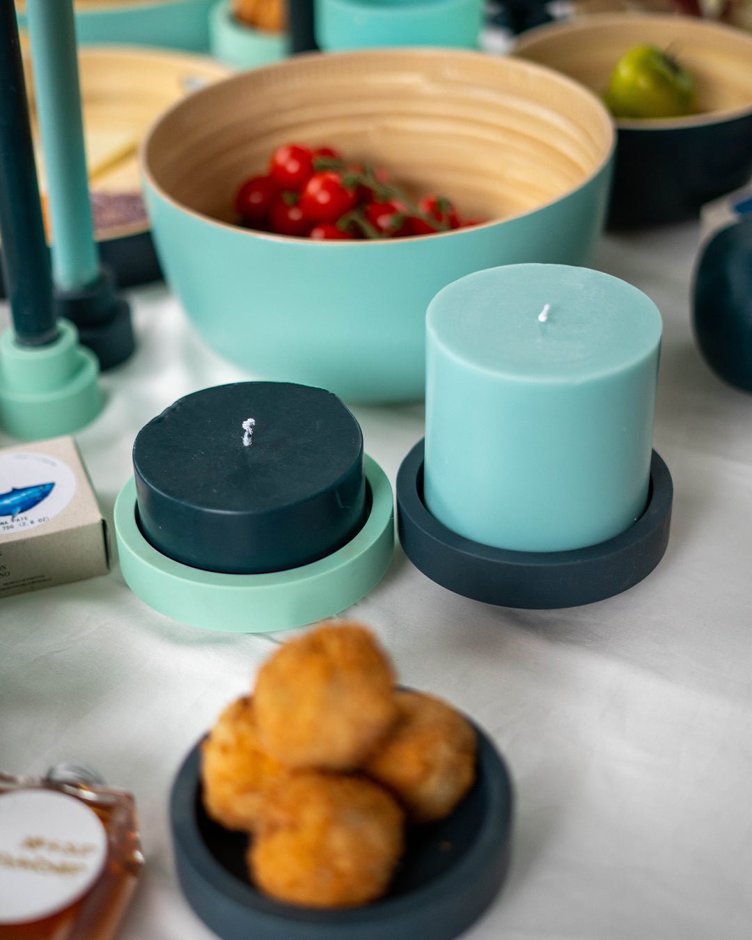 Mist + Ink | Flipp large | Silicone Unbreakable Candle Holder Set - porter green | style + sustainability