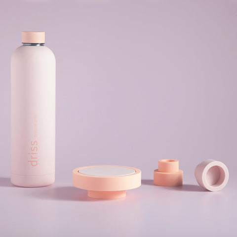 peach + petal | driss | insulated stainless steel water bottle - porter green | style + sustainability