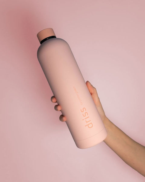 peach + petal | driss | insulated stainless steel water bottle - porter green | style + sustainability