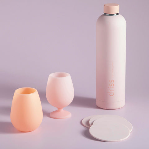 peach + petal | driss | insulated stainless steel water bottle - porter green | style + sustainability