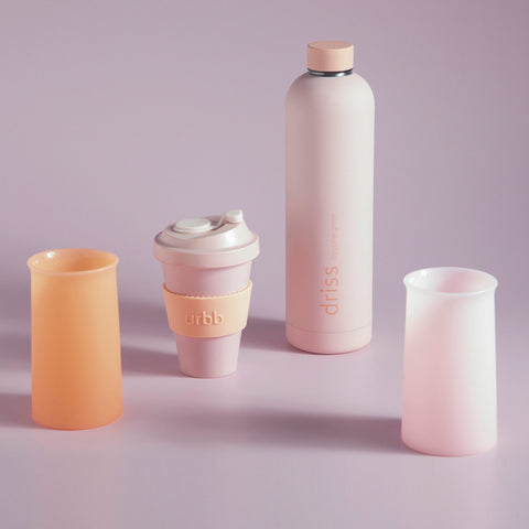 peach + petal | driss | insulated stainless steel water bottle - porter green | style + sustainability