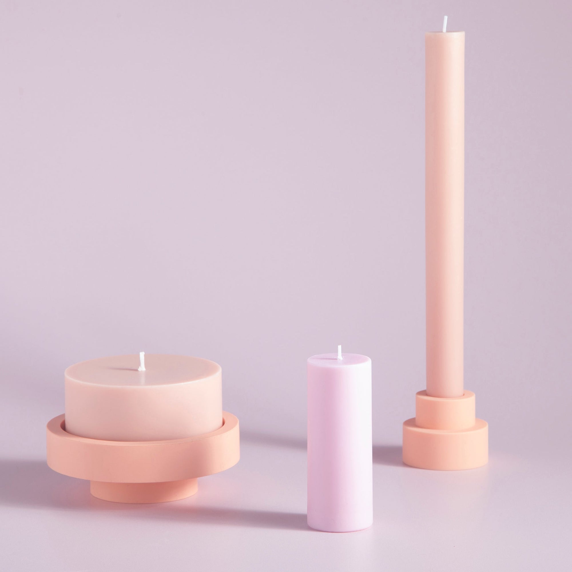 peach + petal | escc dinner candle | soy - blend unscented candles - porter green | style + sustainability