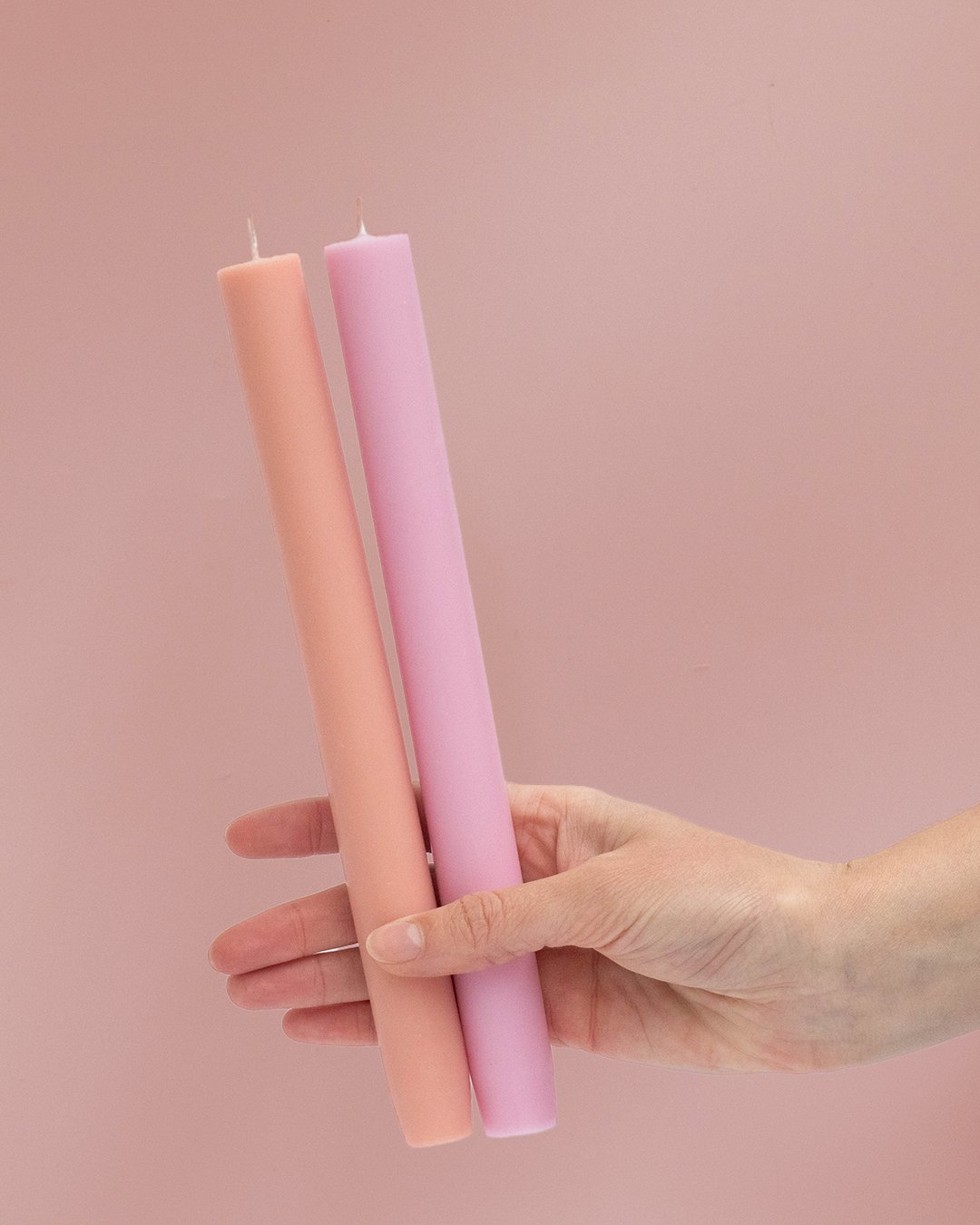 peach + petal | escc dinner candle | soy - blend unscented candles - porter green | style + sustainability
