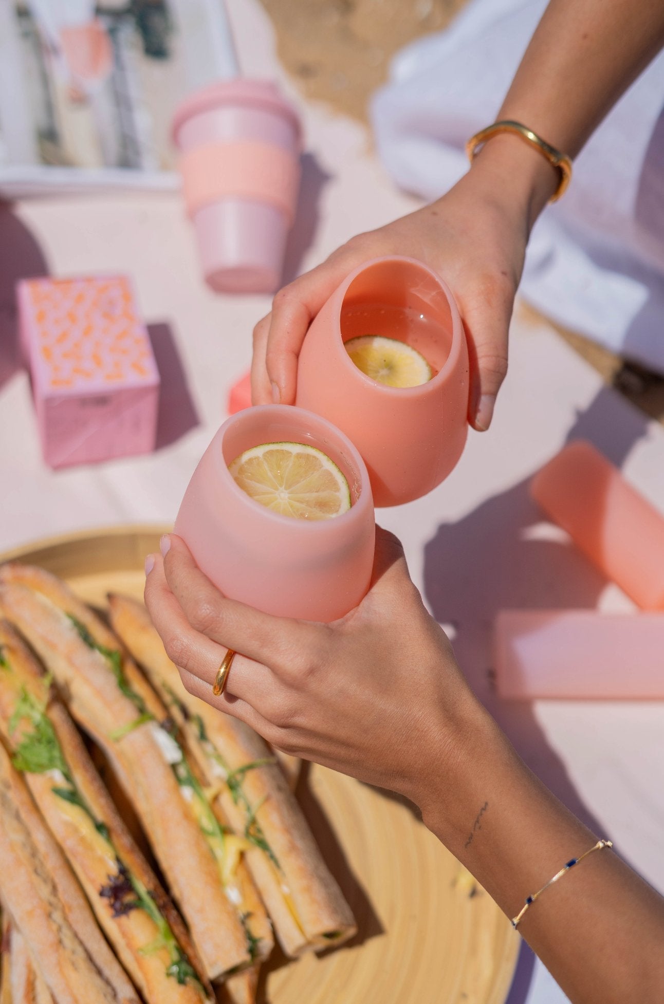 peach + petal | fegg | silicone unbreakable glasses - porter green | style + sustainability
