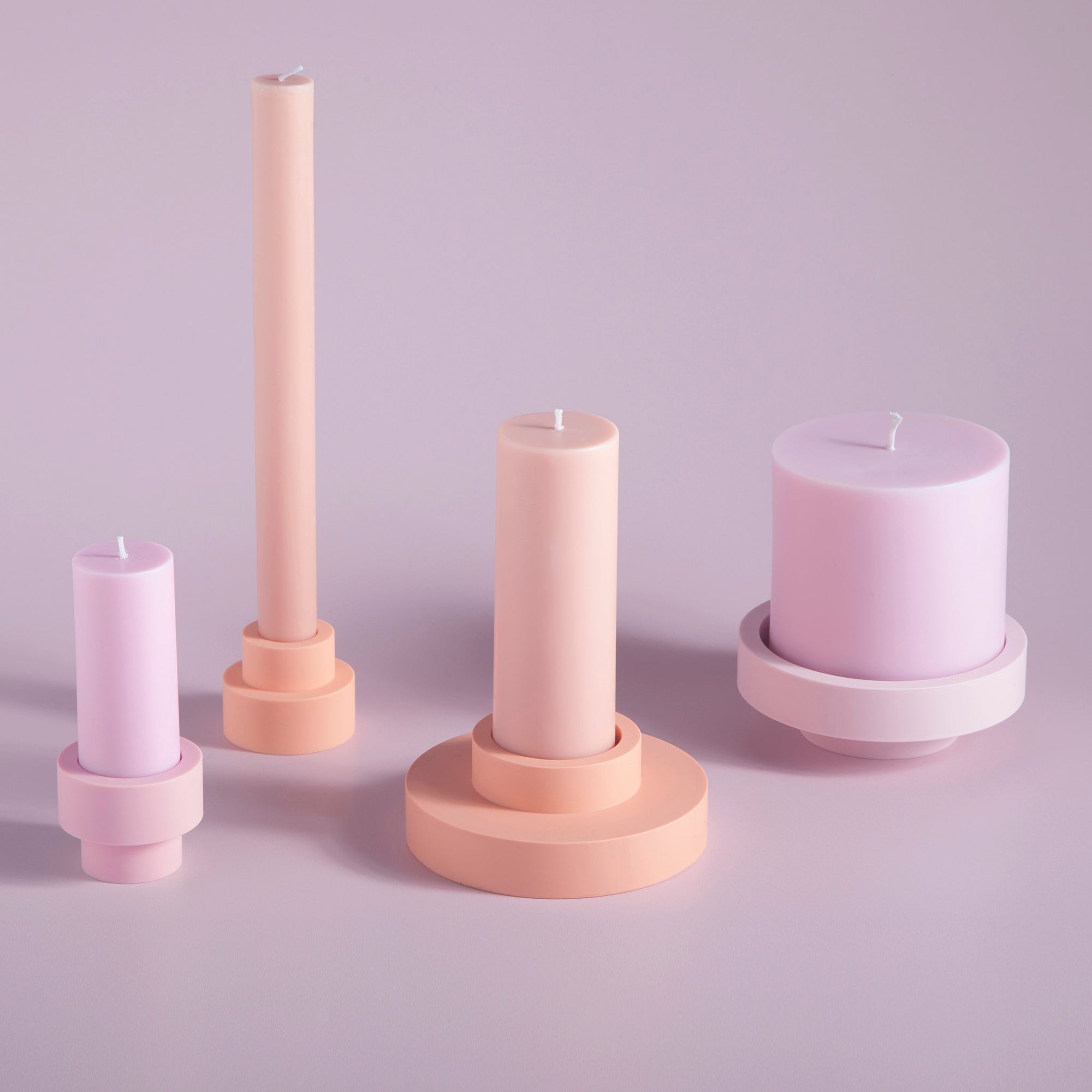 Peach + Petal | Flipp large | Silicone Unbreakable Candle Holder Set - porter green | style + sustainability