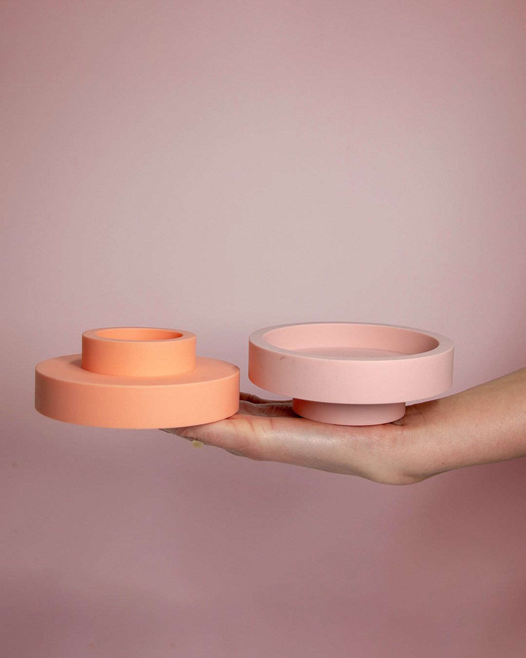 Peach + Petal | Flipp large | Silicone Unbreakable Candle Holder Set - porter green | style + sustainability
