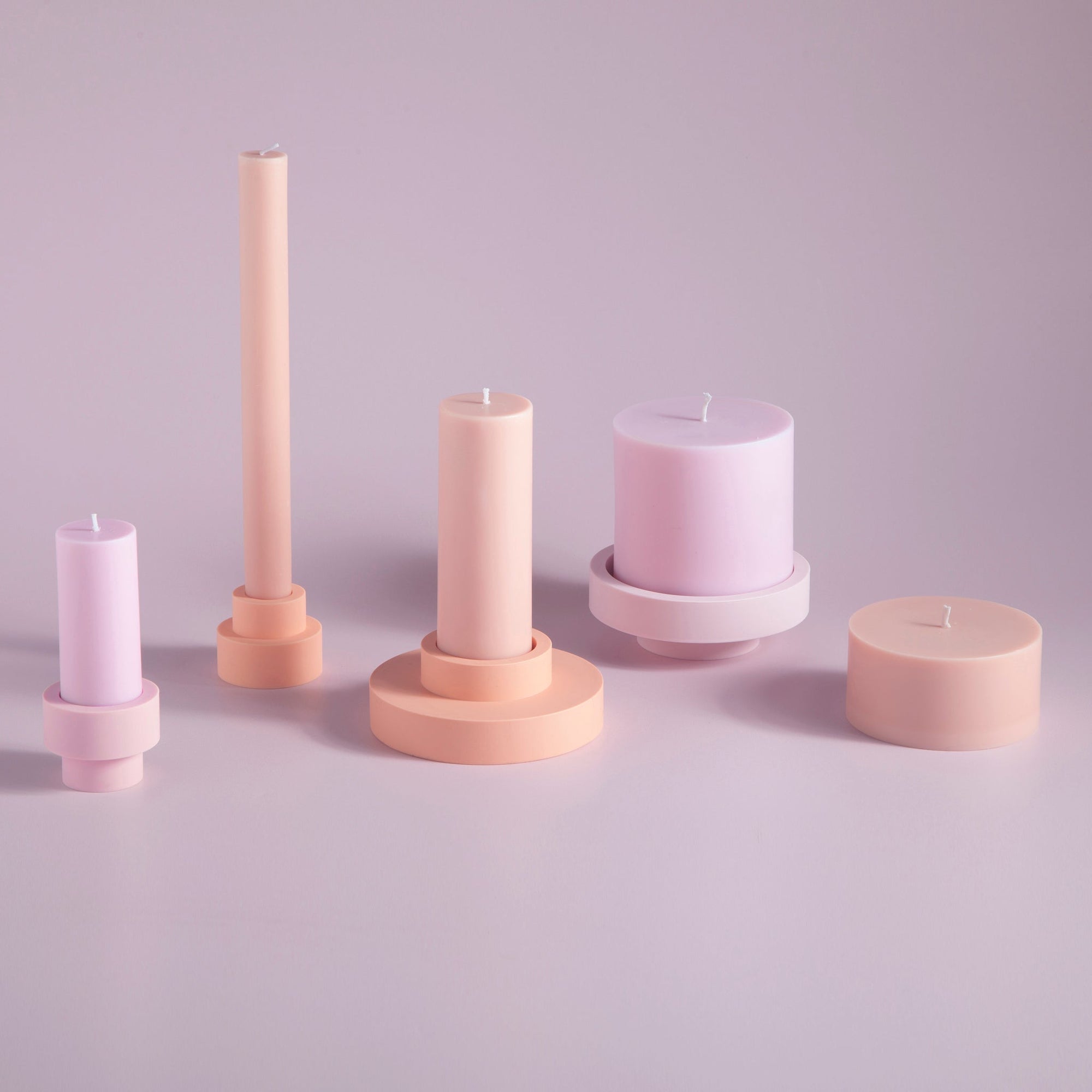 Peach + Petal | Flipp small | Silicone Unbreakable Candle Holder Set - porter green | style + sustainability