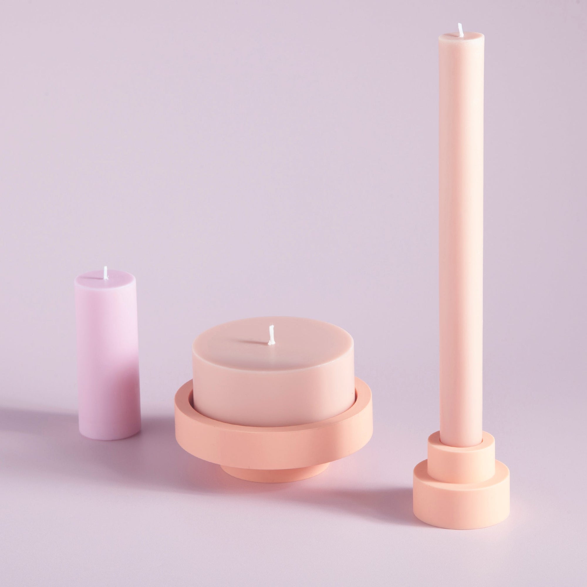Peach + Petal | Flipp small | Silicone Unbreakable Candle Holder Set - porter green | style + sustainability
