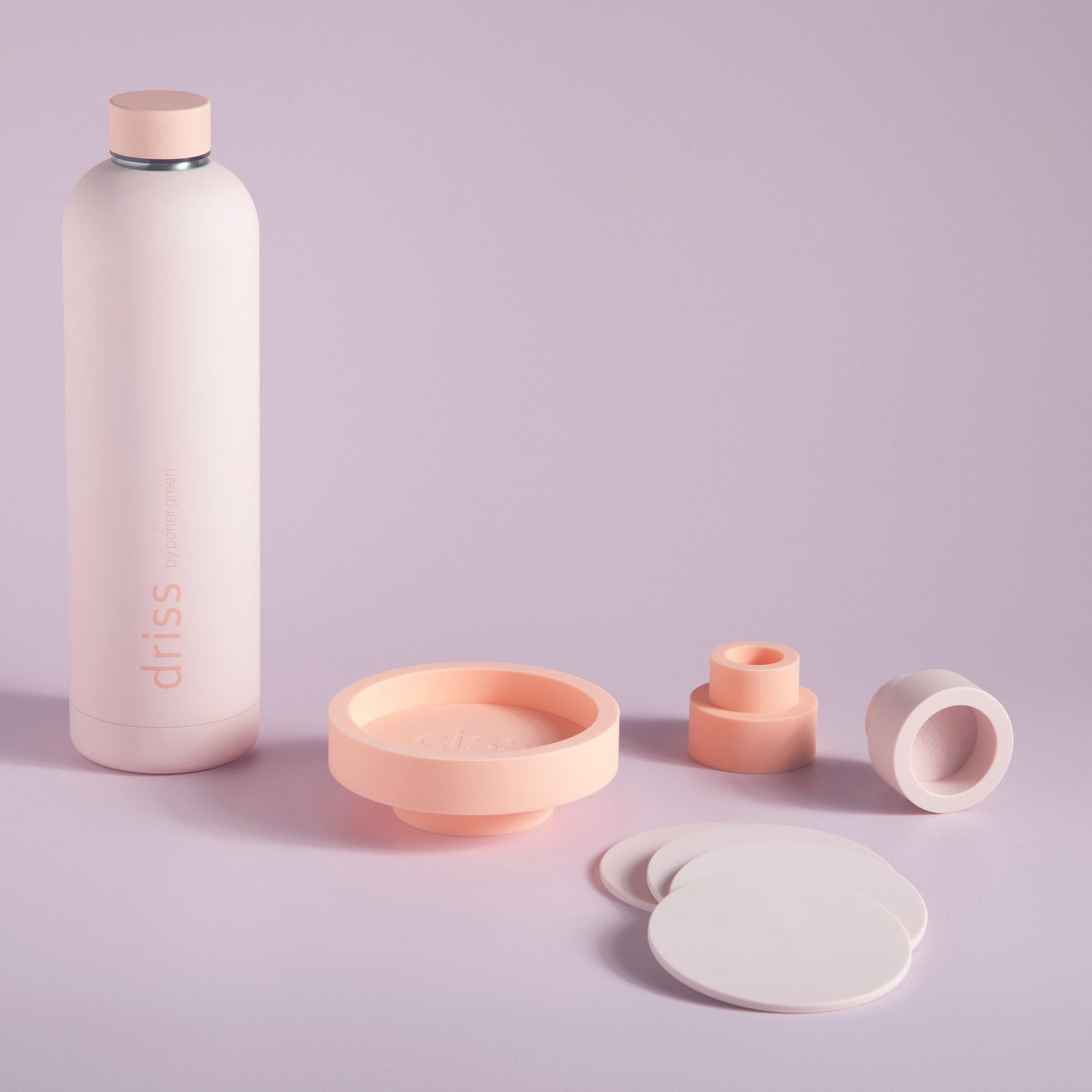 Peach + Petal | Flipp small | Silicone Unbreakable Candle Holder Set - porter green | style + sustainability