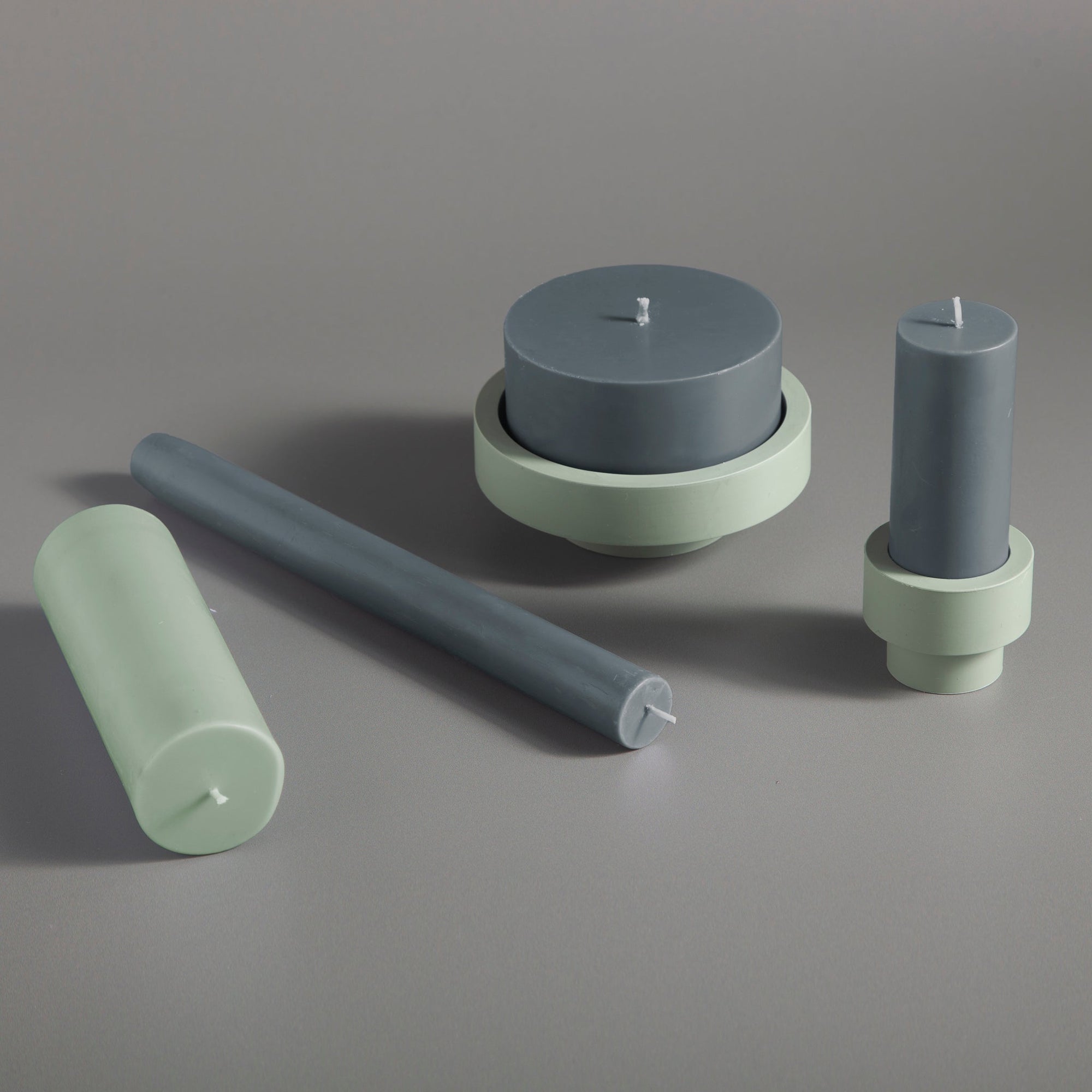 sage + olive | escc dinner candle | soy - blend unscented candles - porter green | style + sustainability