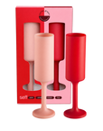 cherry + blush | seff | unbreakable silicone champagne flute | porter green, champagne flutes, unbreakable champagne flutes, champagne flute glasses, coloured champagne glasses, champagne flutes australia