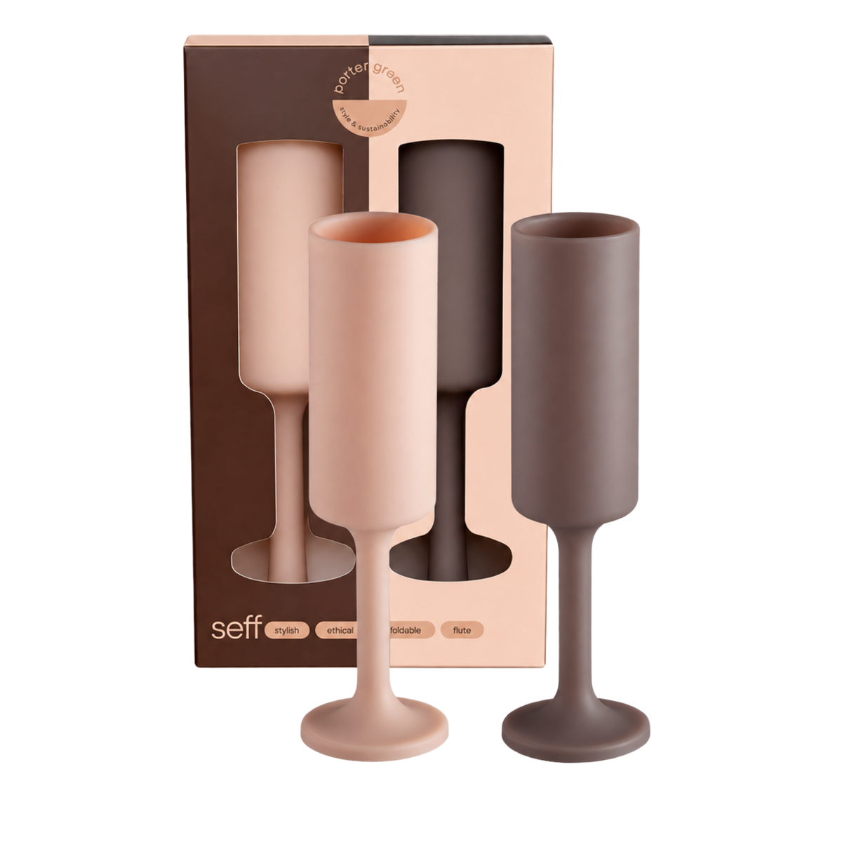 latte + donkey | seff | unbreakable silicone champagne flute | porter green, champagne flutes, unbreakable champagne flutes, champagne flute glasses, coloured champagne glasses, champagne flutes australia