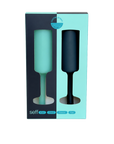 mist + ink | seff | silicone unbreakable champagne flute - porter green | style + sustainability