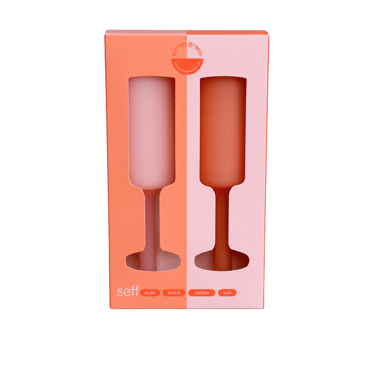 peach + petal | seff | unbreakable silicone champagne flute | porter green, champagne flutes, unbreakable champagne flutes, champagne flute glasses, coloured champagne glasses, champagne flutes australia