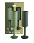 sage + olive | seff | unbreakable silicone champagne flute | porter green, champagne flutes, unbreakable champagne flutes, champagne flute glasses, coloured champagne glasses, champagne flutes australia
