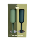 sage + olive | seff | unbreakable silicone champagne flute | porter green, champagne flutes, unbreakable champagne flutes, champagne flute glasses, coloured champagne glasses, champagne flutes australia