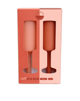 terra + peach | seff | unbreakable silicone champagne flute | porter green, champagne flutes, unbreakable champagne flutes, champagne flute glasses, coloured champagne glasses, champagne flutes australia