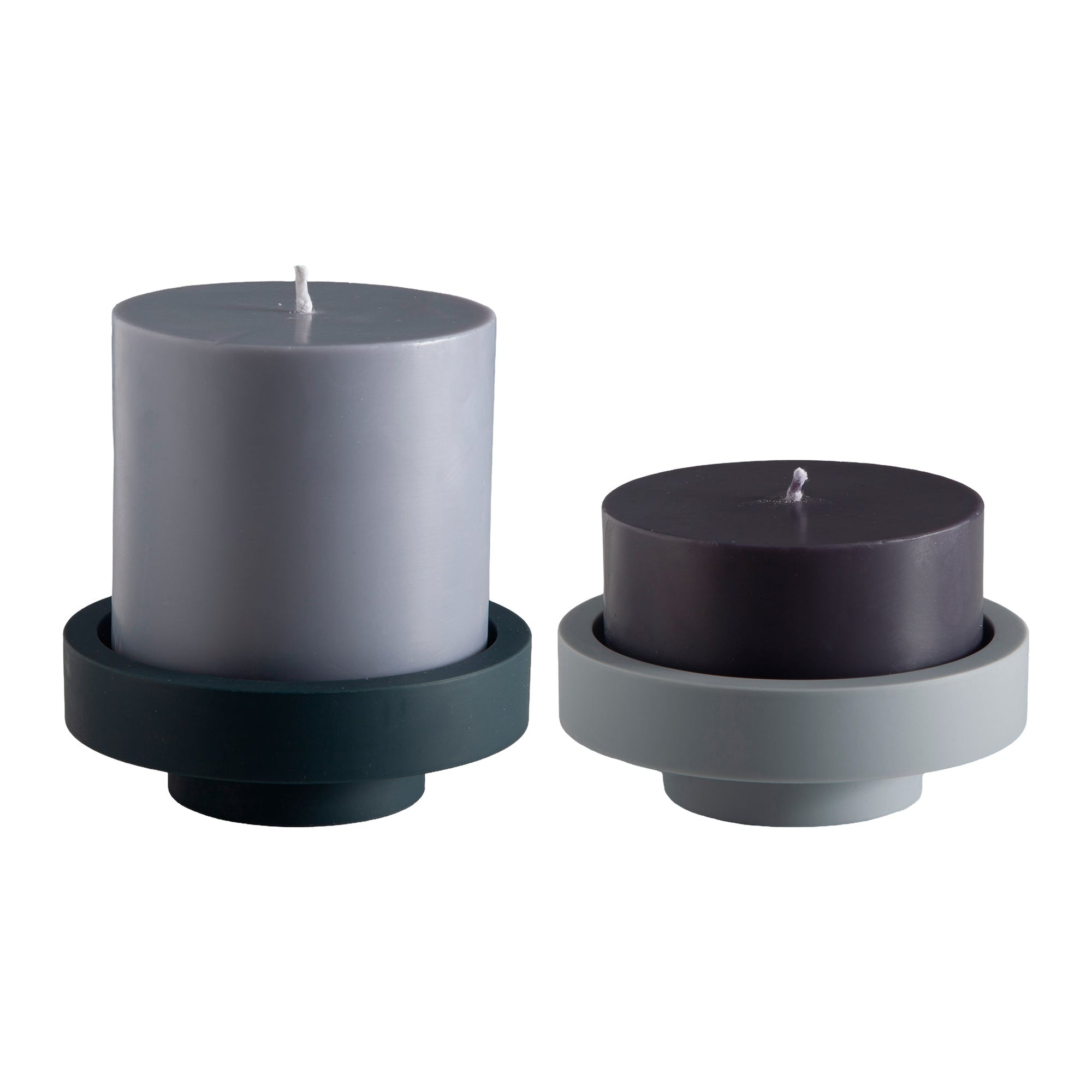 Smoke + Storm | Flipp large | Silicone Unbreakable Candle Holder Set - porter green | style + sustainability