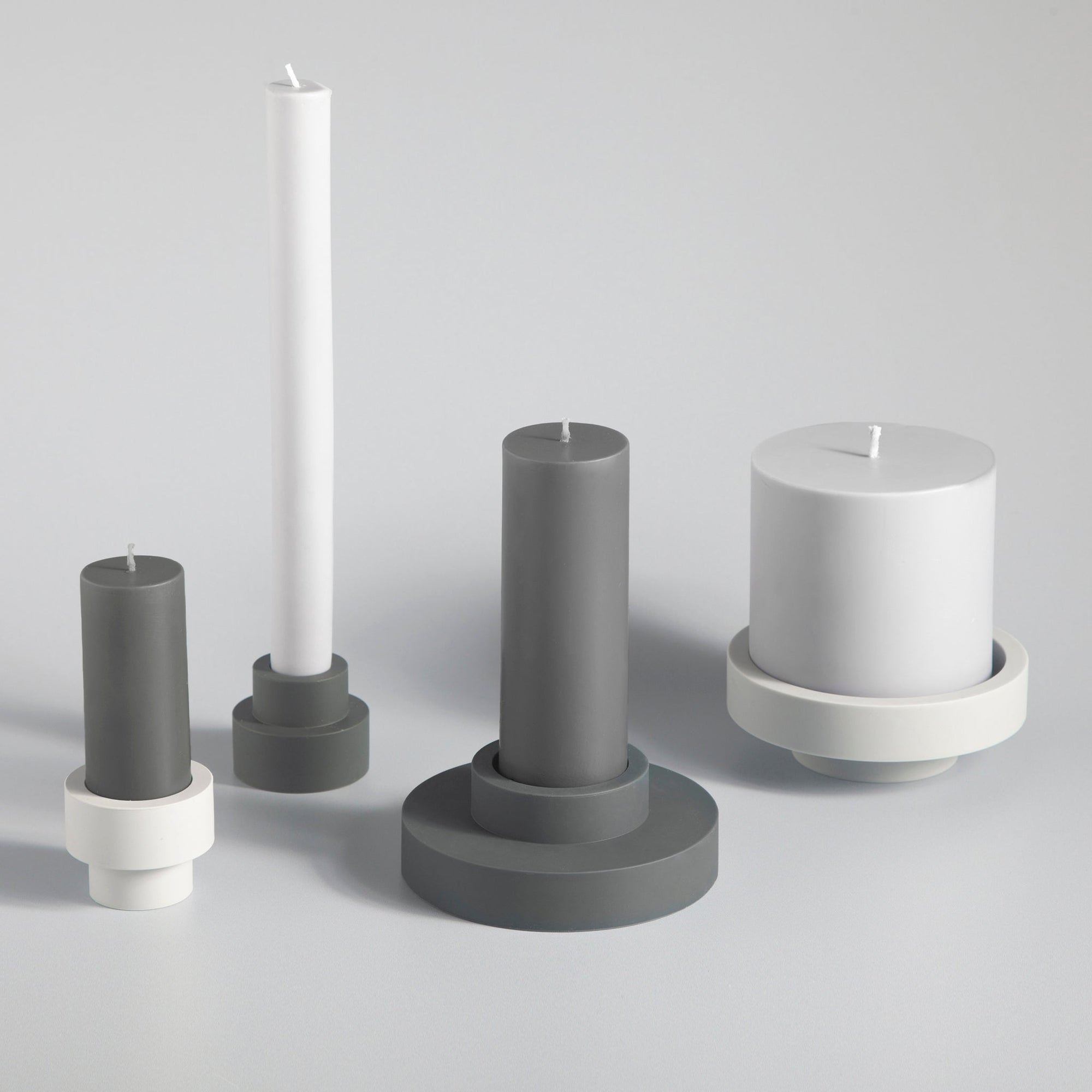 Smoke + Storm | Flipp small | Silicone Unbreakable Candle Holder Set - porter green | style + sustainability