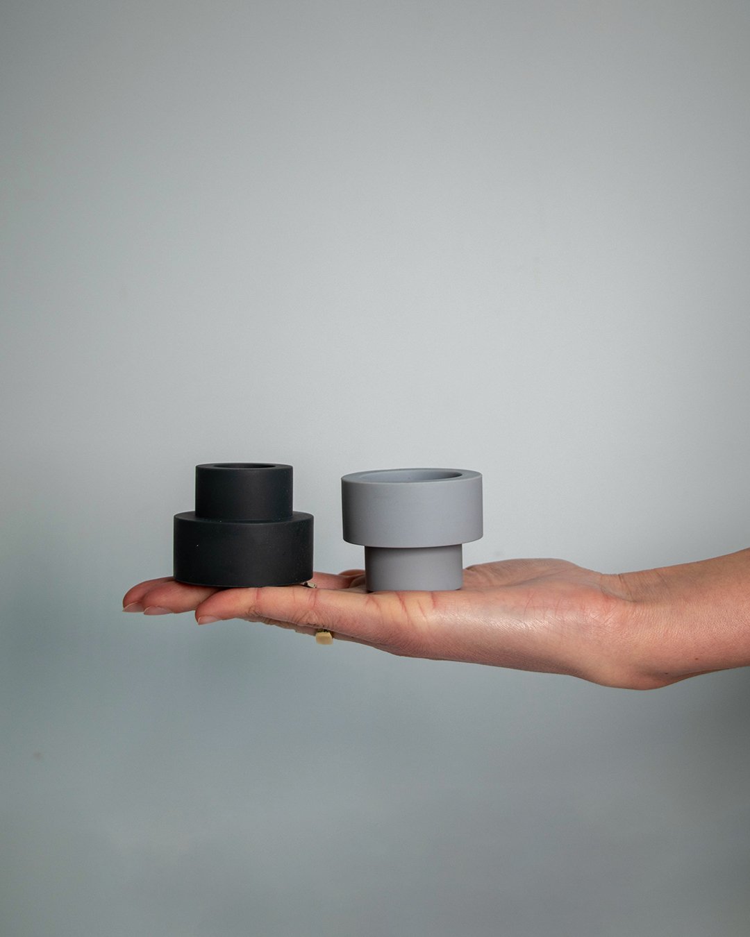 Smoke + Storm | Flipp small | Silicone Unbreakable Candle Holder Set - porter green | style + sustainability