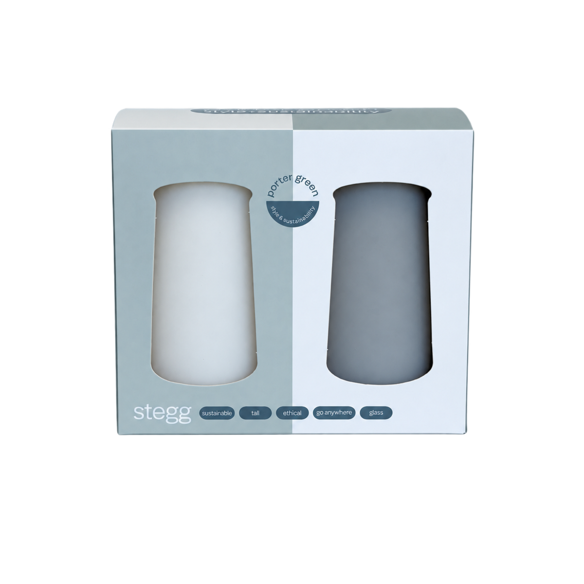 blanc + dove | stegg | unbreakable silicone highball glasses | porter green, highball glass, tall glass, tall tumbler glass, unbreakable glasses, party cups