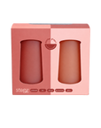 terra + peach | stegg | silicone unbreakable highball glasses - porter green | style + sustainability