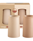 wheat + oat | stegg | silicone unbreakable highball glasses - porter green | style + sustainability