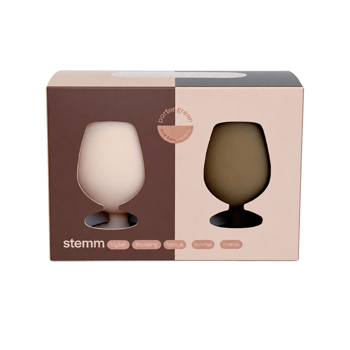 latte + donkey | stemm | silicone unbreakable wine glasses - porter green | style + sustainability
