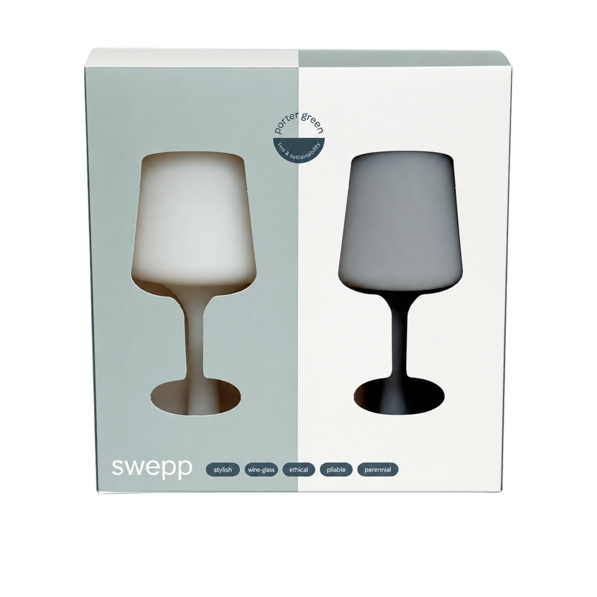 blanc + dove | swepp | silicone unbreakable wine glasses - porter green | style + sustainability