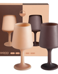 latte + donkey | swepp | silicone unbreakable wine glasses - porter green | style + sustainability