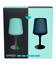 mist + ink | swepp | silicone unbreakable wine glasses - porter green | style + sustainability