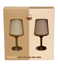 wheat + oat | swepp | silicone unbreakable wine glasses - porter green | style + sustainability