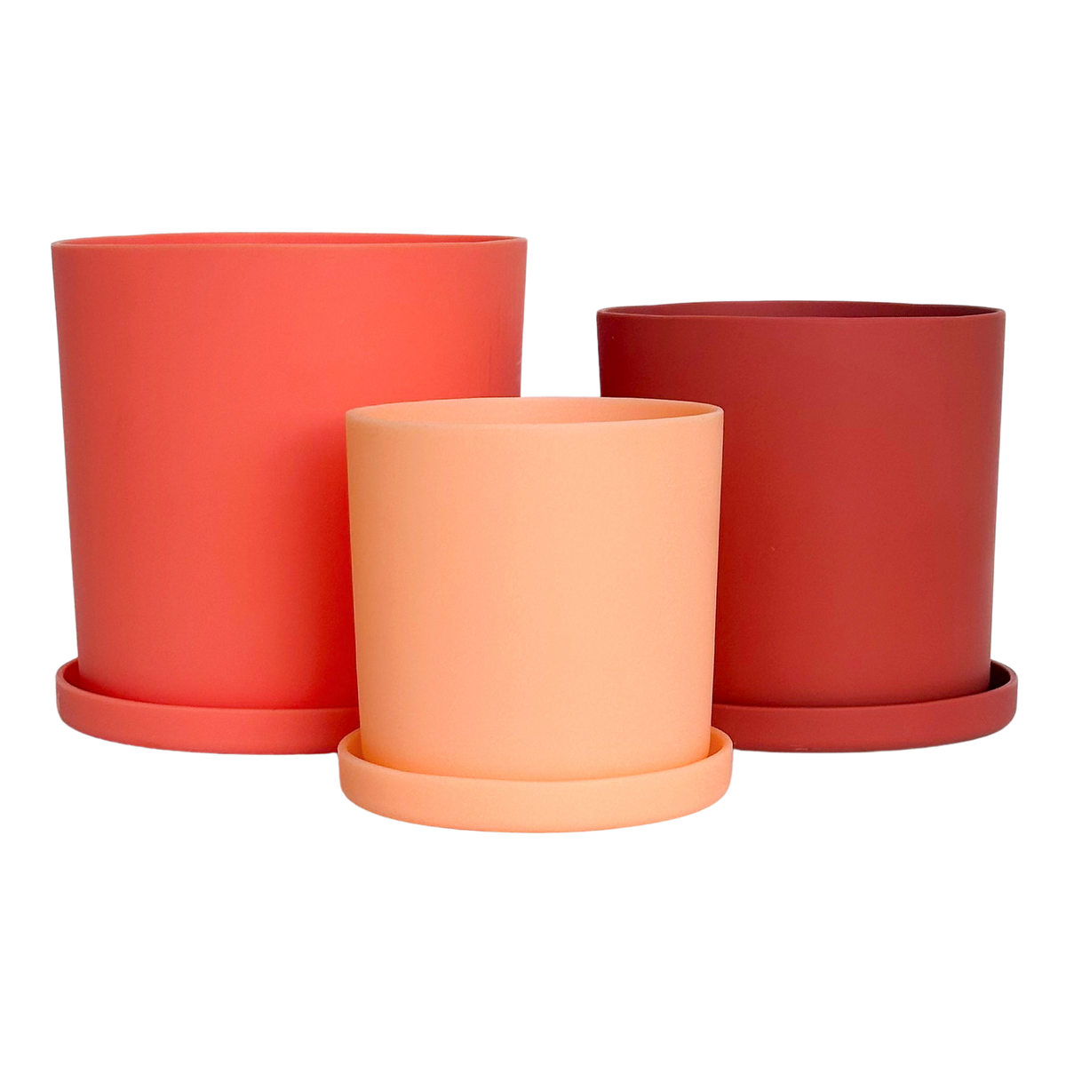 muted orange | swipp 1 | silicone unbreakable pot planter